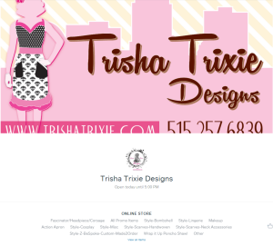 Square Trixie Shop Logo Info